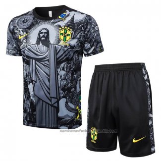 Chandal del Brasil Jesus Manga Corta 24/25 Negro - Pantalon Corto