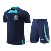 Chandal del Inter Milan Manga Corta 22/23 Azul - Pantalon Corto