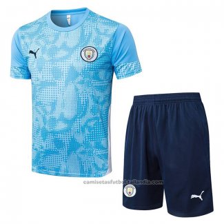Chandal del Manchester City Manga Corta 25/26 Azul - Pantalon Corto