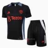 Chandal del Manchester United Manga Corta 24/25 Negro - Pantalon Corto