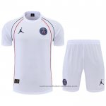 Chandal del Paris Saint-Germain Jordan Manga Corta 22/23 Blanco - Pantalon Corto