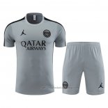 Chandal del Paris Saint-Germain Jordan Manga Corta 23/24 Gris - Pantalon Corto