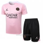 Chandal del Paris Saint-Germain Jordan Manga Corta 24/25 Rosa - Pantalon Corto