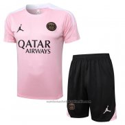 Chandal del Paris Saint-Germain Jordan Manga Corta 24/25 Rosa - Pantalon Corto