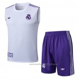 Chandal del Real Madrid Sin Mangas 25/26 Blanco Purpura