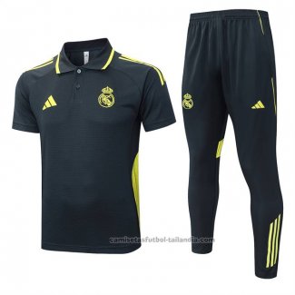 Conjunto Polo del Real Madrid 25/26 Gris Oscuro