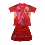 Camiseta Italia Portero Nino 24/25 Rojo