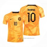Camiseta Paises Bajos Jugador Memphis 1ª 2022