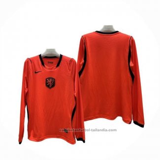Camiseta Paises Bajos 1ª Manga Larga 2026
