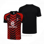 Camiseta de Entrenamiento AC Milan 23/24 Rojo y Negro
