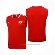 Camiseta de Entrenamiento Manchester United Sin Mangas 25/26 Rojo