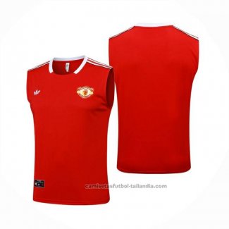 Camiseta de Entrenamiento Manchester United Sin Mangas 25/26 Rojo
