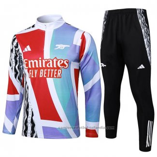 Chandal de Sudadera del Arsenal 24/25 Rojo y Blanco