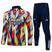 Chandal de Sudadera del Arsenal 25/26 Azul Amarillo Rojo