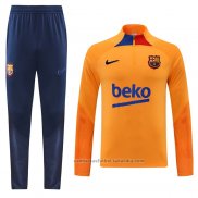 Chandal de Sudadera del Barcelona 22/23 Naranja