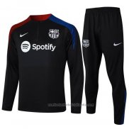 Chandal de Sudadera del Barcelona Nino 24/25 Negro