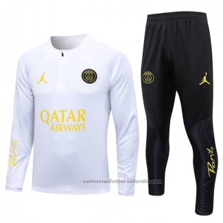 Chandal de Sudadera del Paris Saint-Germain Jordan Nino 23/24 Blanco