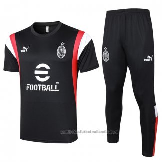 Chandal del AC Milan Manga Corta 23/24 Negro