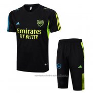 Chandal del Arsenal Manga Corta 23/24 Negro - Pantalon Corto