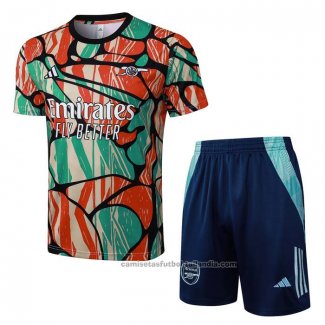 Chandal del Arsenal Manga Corta 24/25 Rojo Verde - Pantalon Corto