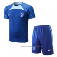 Chandal del Atletico Madrid Manga Corta 22/23 Azul - Pantalon Corto