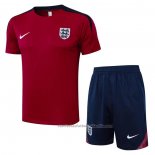 Chandal del Inglaterra Manga Corta 24/25 Rojo - Pantalon Corto