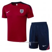 Chandal del Inglaterra Manga Corta 24/25 Rojo - Pantalon Corto