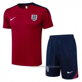 Chandal del Inglaterra Manga Corta 24/25 Rojo - Pantalon Corto