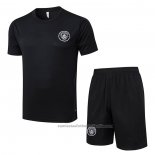 Chandal del Manchester City Manga Corta 25/26 Negro - Pantalon Corto