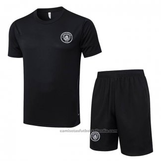 Chandal del Manchester City Manga Corta 25/26 Negro - Pantalon Corto