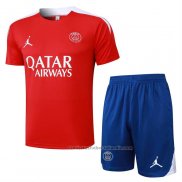 Chandal del Paris Saint-Germain Jordan Manga Corta 24/25 Rojo - Pantalon Corto