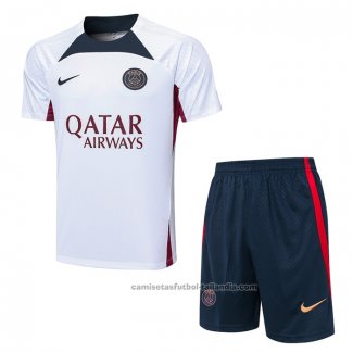 Chandal del Paris Saint-Germain Manga Corta 23/24 Blanco - Pantalon Corto