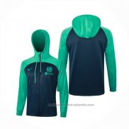 Chaqueta con Capucha del Barcelona 23/24 Azul y Verde