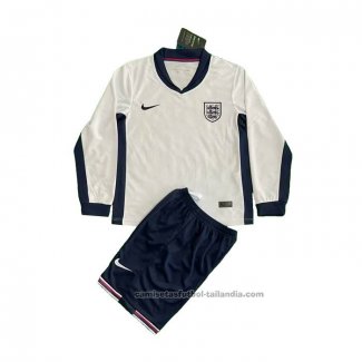 Camiseta Inglaterra 1ª Manga Larga Nino 2024