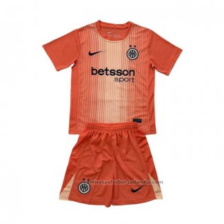 Camiseta Inter Milan Portero Nino 25/26 Naranja