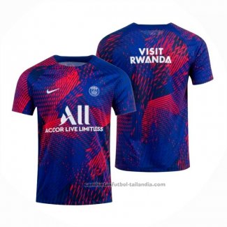 Camiseta Pre Partido del Paris Saint-Germain 2022 Azul y Rojo