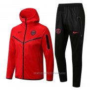 Chandal con Capucha del Paris Saint-Germain 22/23 Rojo