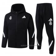 Chandal con Capucha del Real Madrid 25/26 Negro