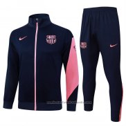 Chandal de Chaqueta del Barcelona Nino 25/26 Azul Rosa