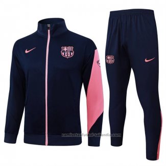Chandal de Chaqueta del Barcelona Nino 25/26 Azul Rosa