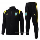 Chandal de Chaqueta del Brasil 26/27 Negro Amarillo
