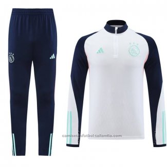 Chandal de Sudadera del Ajax 23/24 Blanco