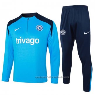 Chandal de Sudadera del Chelsea 24/25 Azul