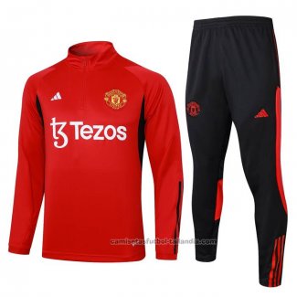 Chandal de Sudadera del Manchester United 2023-2024 Rojo