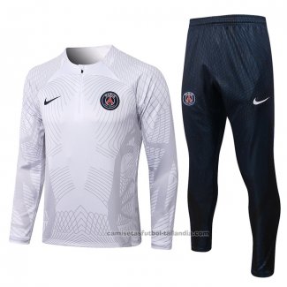 Chandal de Sudadera del Paris Saint-Germain 22/23 Blanco