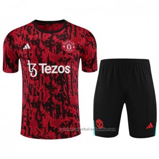 Chandal del Manchester United Manga Corta 23/24 Rojo - Pantalon Corto