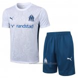 Chandal del Olympique Marsella Manga Corta 24/25 Blanco - Pantalon Corto