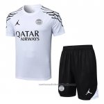 Chandal del Paris Saint-Germain Jordan Manga Corta 25/26 Blanco - Pantalon Corto