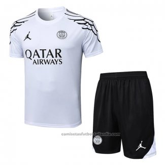 Chandal del Paris Saint-Germain Jordan Manga Corta 25/26 Blanco - Pantalon Corto