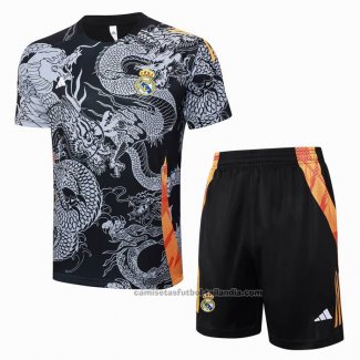 Chandal del Real Madrid Dragon Manga Corta 24/25 Negro - Pantalon Corto